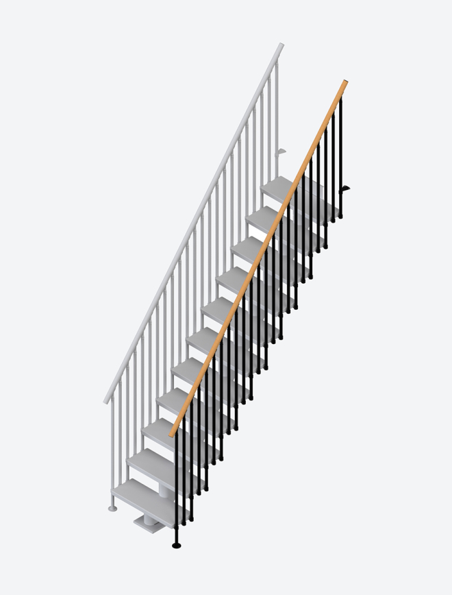 Additional staircase banister CLASSIC 3 Antracit, RAL 7016 Test123