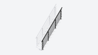 Stair banister PURE SYDNEY Vit, RAL 9016 Test123